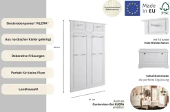 OTTO home Garderobenpaneel »Klera« Mit 10 Kleiderhaken, aus massiver Kiefer