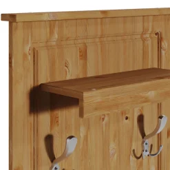OTTO home Garderobenpaneel »Lukas, Paneel, Wandpaneel, Garderobe« aus massiver Kiefer, mit dekorativen Fräsungen, einer Ablage