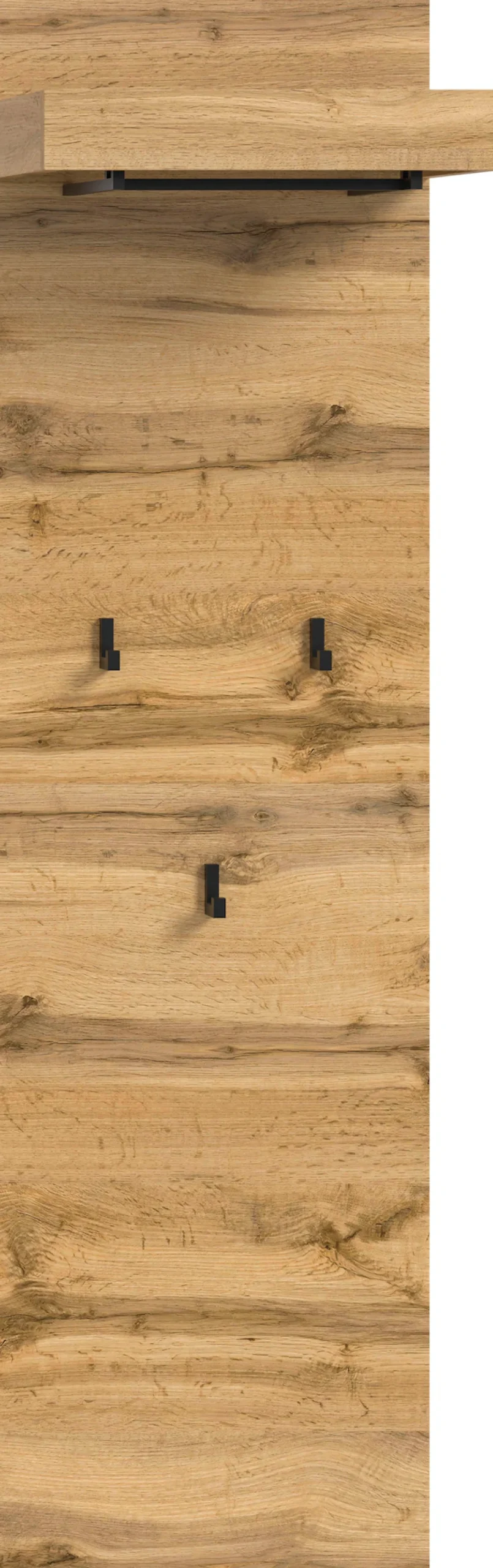OTTO home Garderobenpaneel »MAMBO II, Höhe 150cm, 1 Kleiderstange & Hutablage, 3 Haken« individuell mit weiteren Artikeln der Serie MAMBO kombinierbar, 1 Stk. tlg. Paneel, Garderobe, Flur, Diele, Hakenleiste, Flurgarderobe