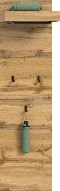 OTTO home Garderobenpaneel »MAMBO II, Höhe 150cm, 1 Kleiderstange & Hutablage, 3 Haken« individuell mit weiteren Artikeln der Serie MAMBO kombinierbar, 1 Stk. tlg. Paneel, Garderobe, Flur, Diele, Hakenleiste, Flurgarderobe