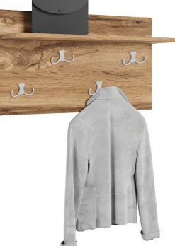 OTTO home Garderobenpaneel »Paris« 1 Stk. tlg. Praktische Wandgarderobe mit Doppelhaken(B/T/H): 70/21,5/40 cm