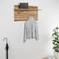 OTTO home Garderobenpaneel »Paris« 1 Stk. tlg. Praktische Wandgarderobe mit Doppelhaken(B/T/H): 70/21,5/40 cm