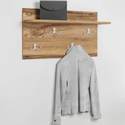 OTTO home Garderobenpaneel »Paris« 1 Stk. tlg. Praktische Wandgarderobe mit Doppelhaken(B/T/H): 70/21,5/40 cm