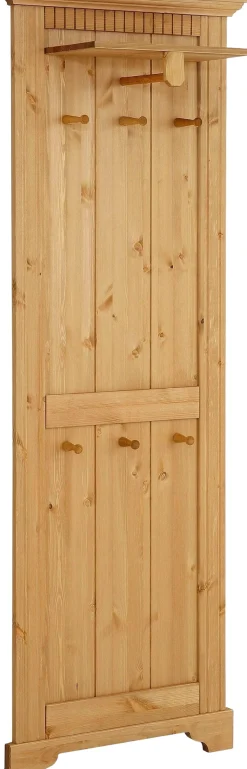 OTTO home Garderobenpaneel »Rustic« aus massiver Kiefer, Höhe 190 cm, mit Ablage, Holzhaken