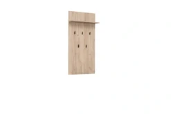 OTTO home Garderobenpaneel »Umbria, Wandregal mit Haken, Wandgarderobe, Aufhänger« mit Regal, Höhe 137 cm, in Grau Eiche