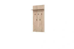 OTTO home Garderobenpaneel »Umbria, Wandregal mit Haken, Wandgarderobe, Aufhänger« mit Regal, Höhe 137 cm, in Grau Eiche