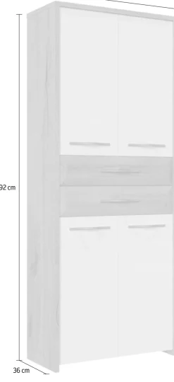 OTTO home Garderobenschrank »Gala« hochwertig UV lackiert, Soft-Close-Funktion, Höhe 192cm