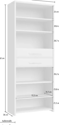 OTTO home Garderobenschrank »Gala« hochwertig UV lackiert, Soft-Close-Funktion, Höhe 192cm