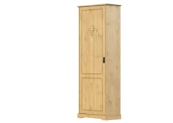 OTTO home Garderobenschrank »Lille Mehrzweckschrank Breite/Höhe: 67/187 cm« aus massiver Kiefer, mit schöner Lilien-Fräsung, Jugendstil-Griffe