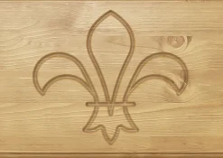 OTTO home Garderobenschrank »Lille Mehrzweckschrank Breite/Höhe: 67/187 cm« aus massiver Kiefer, mit schöner Lilien-Fräsung, Jugendstil-Griffe