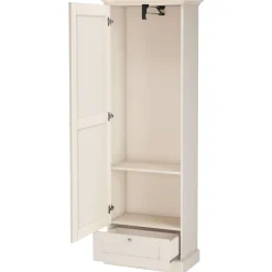 OTTO home Garderobenschrank »Binz« viele Stauraummöglichkeiten, Metallgriffe, Tür mit Rahmen, Höhe 180 cm