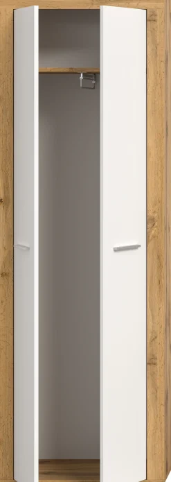 OTTO home Garderobenschrank »AOSTA, Höhe 191cm, 2 Türen, 1 Boden, 1 Kleiderstange« in verschiedenen Farbausführungen erhältlich, individuell kombinierbar, 1 Stk. tlg. Flurschrank, Kleiderschrank, Hochschrank, Garderobe, Flur, Schrank