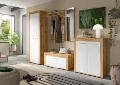 OTTO home Garderobenschrank »AOSTA, Höhe 191cm, 2 Türen, 1 Boden, 1 Kleiderstange« in verschiedenen Farbausführungen erhältlich, individuell kombinierbar, 1 Stk. tlg. Flurschrank, Kleiderschrank, Hochschrank, Garderobe, Flur, Schrank