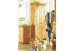 OTTO home Garderobenschrank »Rustic« aus massiver Kiefer, Breite 71 cm, Kassettenoptik