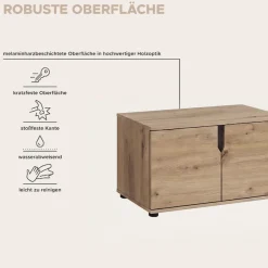 OTTO home Garderoben-Set »FJELL, 3-teilig, Breite 199cm, Front mit hochwertiger Längsfräsung«
