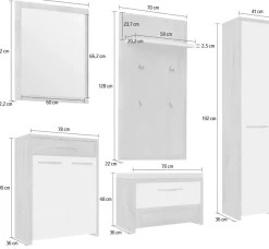 OTTO home Garderoben-Set »Gala« Set, 5 Stk. tlg.