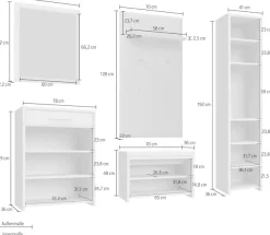 OTTO home Garderoben-Set »Gala« Set, 5 Stk. tlg.