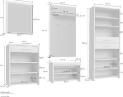 OTTO home Garderoben-Set »Gala« Set, 5 Stk. tlg.