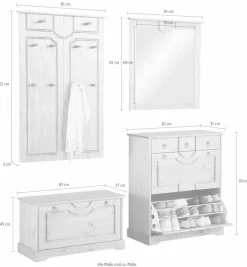 OTTO home Garderoben-Set »Klera« Set, 4 Stk. tlg.