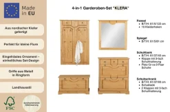 OTTO home Garderoben-Set »Klera« Set, 4 Stk. tlg.