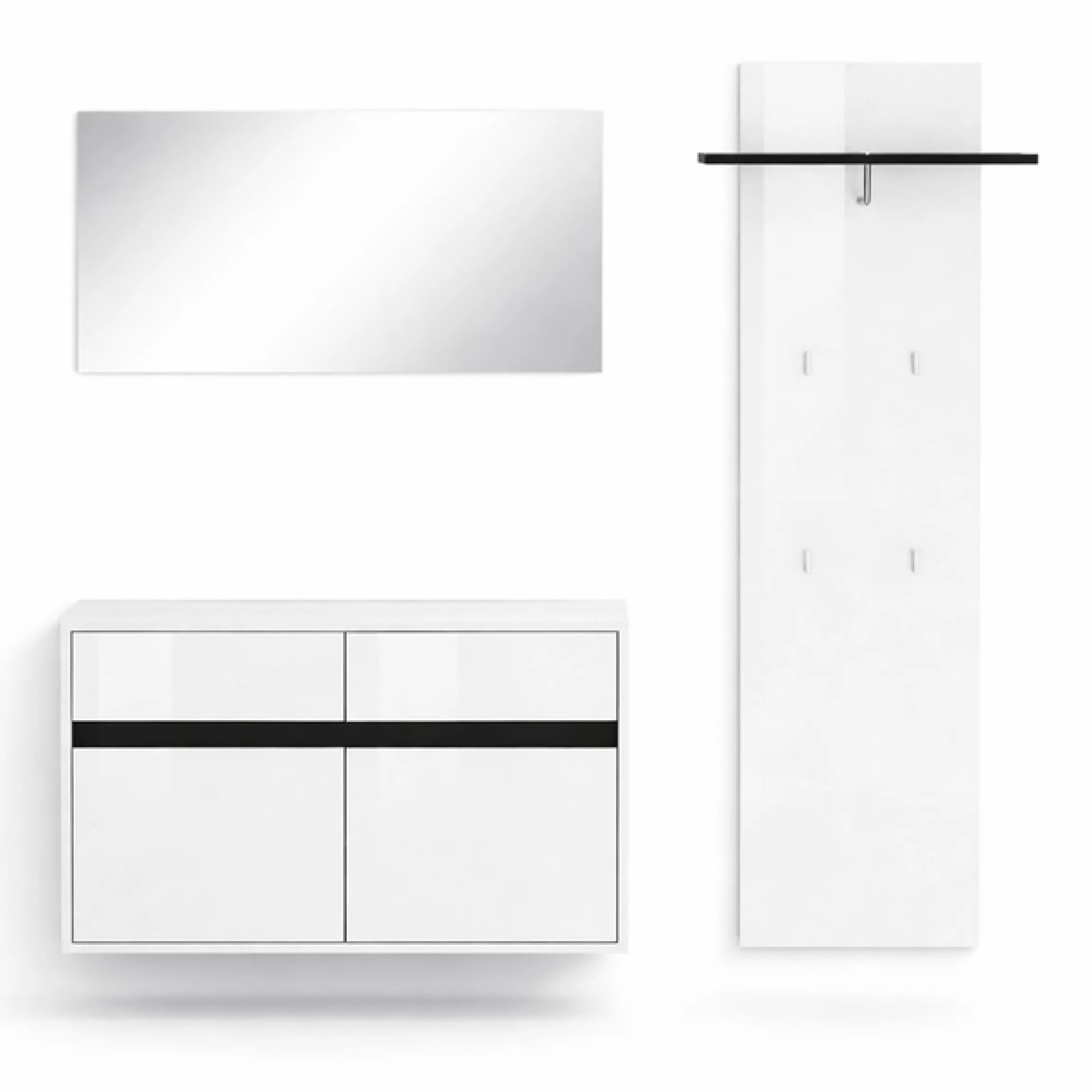 OTTO home Garderoben-Set »Locco Flurmöbel, Dielenmöbel, Flurschrank, Flurgarderobe B: ca 150 cm« 3 Stk. tlg.