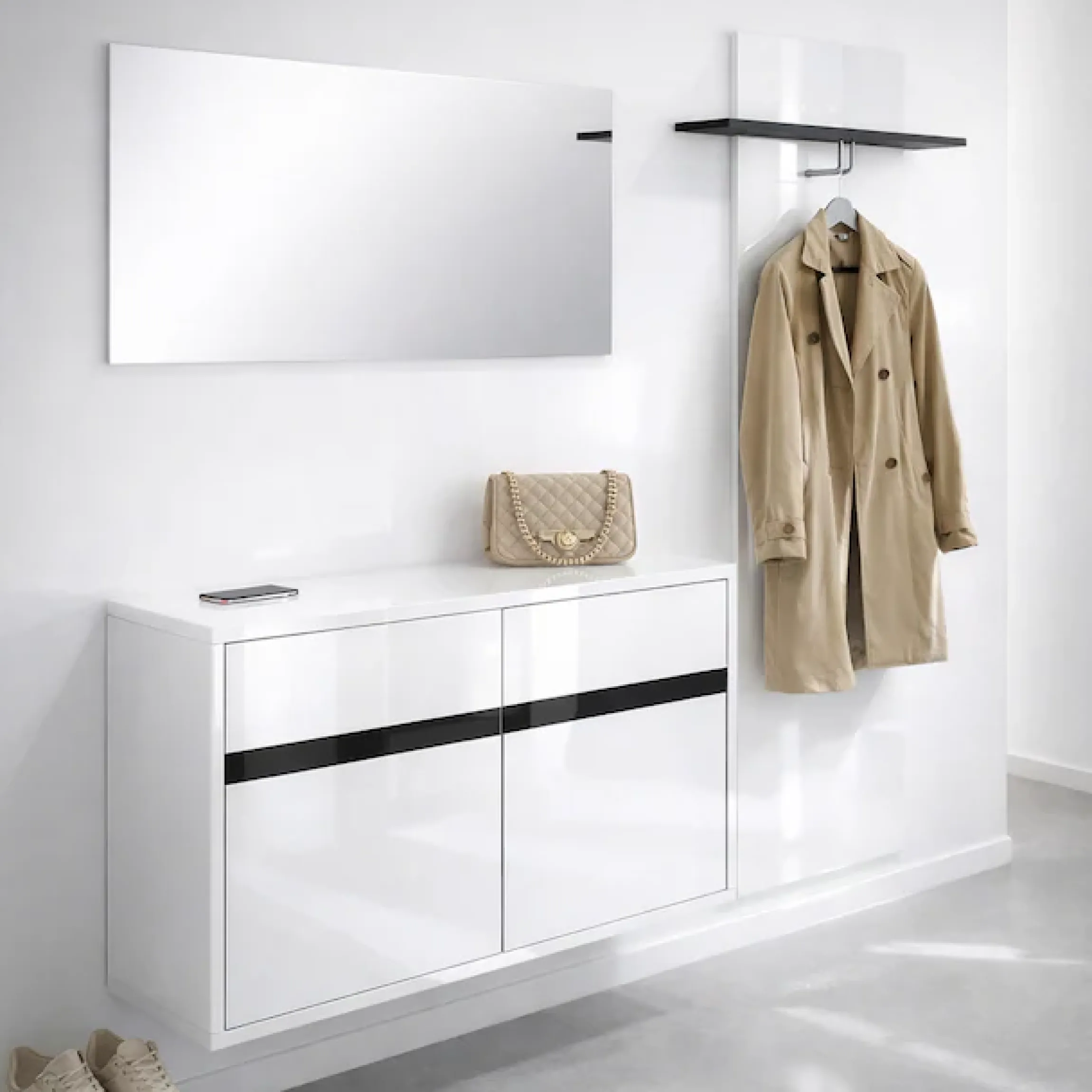 OTTO home Garderoben-Set »Locco Flurmöbel, Dielenmöbel, Flurschrank, Flurgarderobe B: ca 150 cm« 3 Stk. tlg.