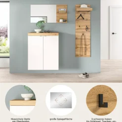 OTTO home Garderoben-Set »MAMBO II, 3-teilig, hängend oder stehend montierbar« 3 Stk. tlg.