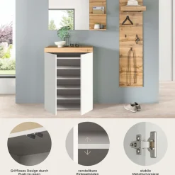 OTTO home Garderoben-Set »MAMBO II, 3-teilig, hängend oder stehend montierbar« 3 Stk. tlg.