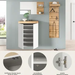OTTO home Garderoben-Set »MAMBO II, 3-teilig, hängend oder stehend montierbar« 3 Stk. tlg.