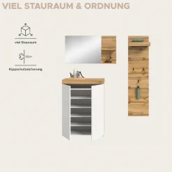 OTTO home Garderoben-Set »MAMBO II, 3-teilig, hängend oder stehend montierbar« 3 Stk. tlg.