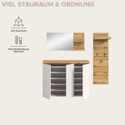 OTTO home Garderoben-Set »MAMBO II, 3-teilig, hängend oder stehend montierbar« 3 Stk. tlg.