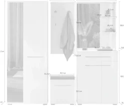 OTTO home Garderoben-Set »Piano« Set, 5 Stk. tlg.