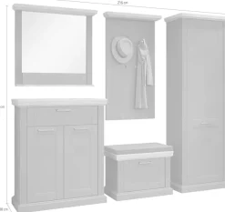 OTTO home Garderoben-Set »Tara« Set, 5 Stk. tlg.