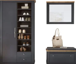 OTTO home Garderoben-Set »Westminster, Garderobe im Landhausstil, Komplettset mit viel Stauraum« 3 Stk. tlg.
