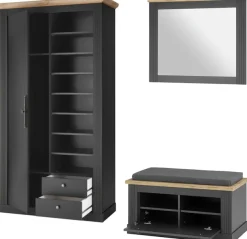 OTTO home Garderoben-Set »Westminster, Garderobe im Landhausstil, Komplettset mit viel Stauraum« 3 Stk. tlg.