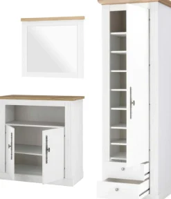 OTTO home Garderoben-Set »Westminster, Garderobe im Landhausstil, Komplettset mit viel Stauraum« 3 Stk. tlg.