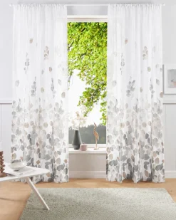 OTTO home Gardine »Reeffa« Multifunktionsband 1 Stk. tlg. sanfter Blätterdruck, mit Lichtschutz