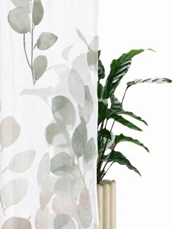 OTTO home Gardine »Reeffa« Multifunktionsband 1 Stk. tlg. sanfter Blätterdruck, mit Lichtschutz