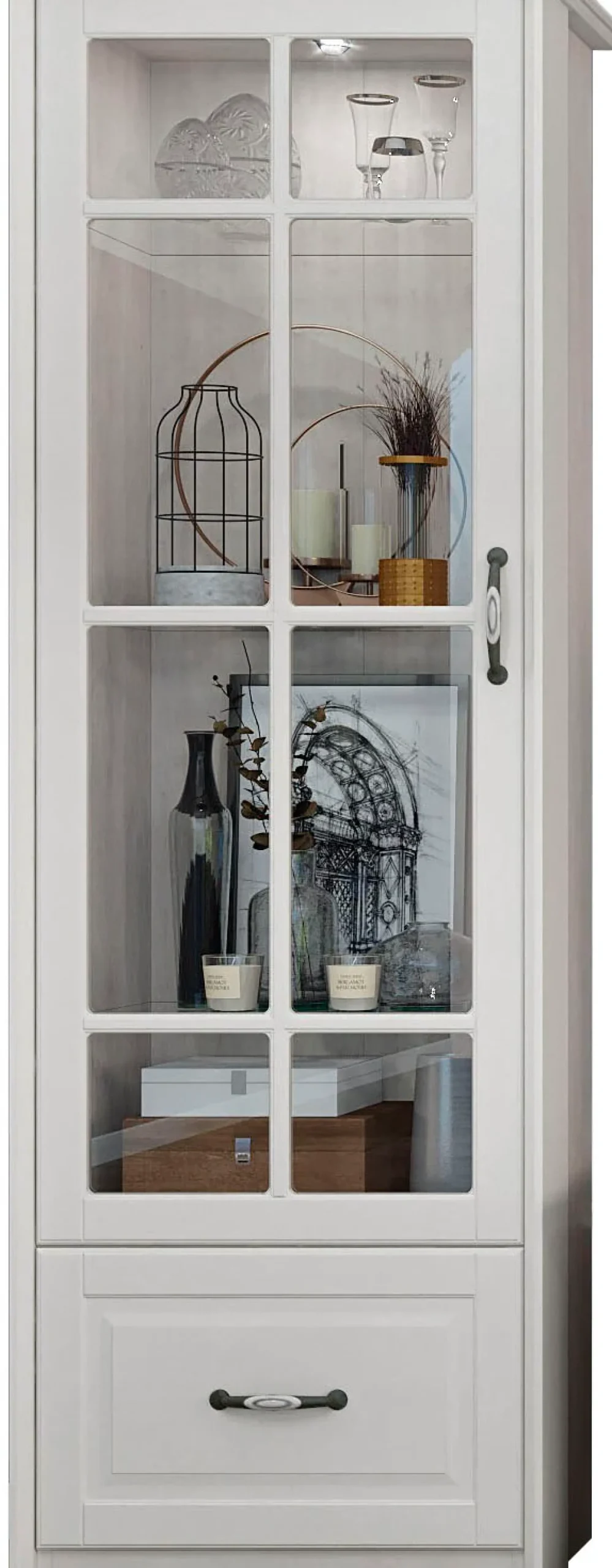 OTTO home Glasvitrine »Evergreen« UV lackiert, Tür mit Sicherheitsglas 4 mm, mit Soft-Close-Funktion