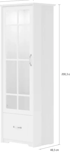 OTTO home Glasvitrine »Evergreen« UV lackiert, Tür mit Sicherheitsglas 4 mm, mit Soft-Close-Funktion