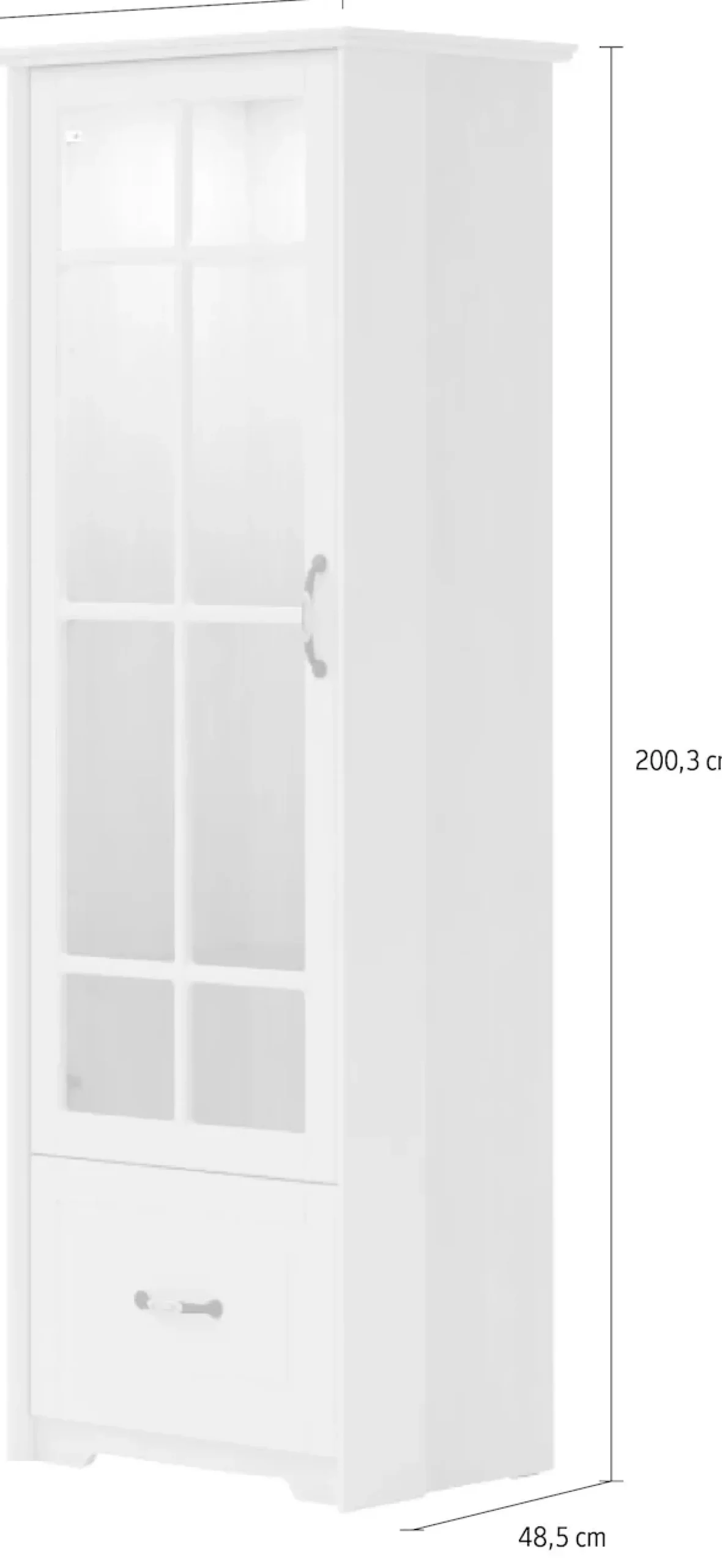 OTTO home Glasvitrine »Evergreen« UV lackiert, Tür mit Sicherheitsglas 4 mm, mit Soft-Close-Funktion