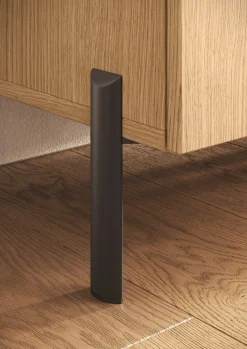OTTO home Highboard »Badia, B/H 101/124 cm, 2 Türen, 2 Schubkästen, Stauraumschrank« Innenliegendes Top, gerade Metallfüße, salbeigrüne Farbakzente