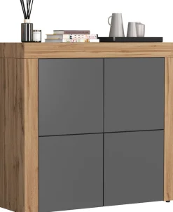 OTTO home Highboard »CHRONOS Breite 140 cm mit 4 Türen und 8 Fächer 'Made in Italy'« 1 Stk. tlg. Hohes Sideboard, Kommode, Schrank, Grifflos mit Push to Open