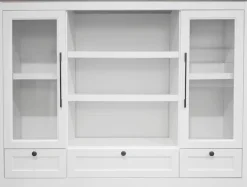 OTTO home Highboard »Ismund« aus MDF, mit Holz-Zierleiste, schwarzen Metallgriffen, Höhe 121 cm