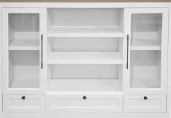 OTTO home Highboard »Ismund« aus MDF, mit Holz-Zierleiste, schwarzen Metallgriffen, Höhe 121 cm
