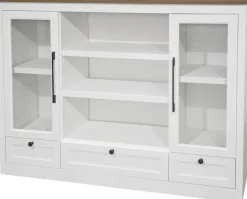 OTTO home Highboard »Ismund« aus MDF, mit Holz-Zierleiste, schwarzen Metallgriffen, Höhe 121 cm