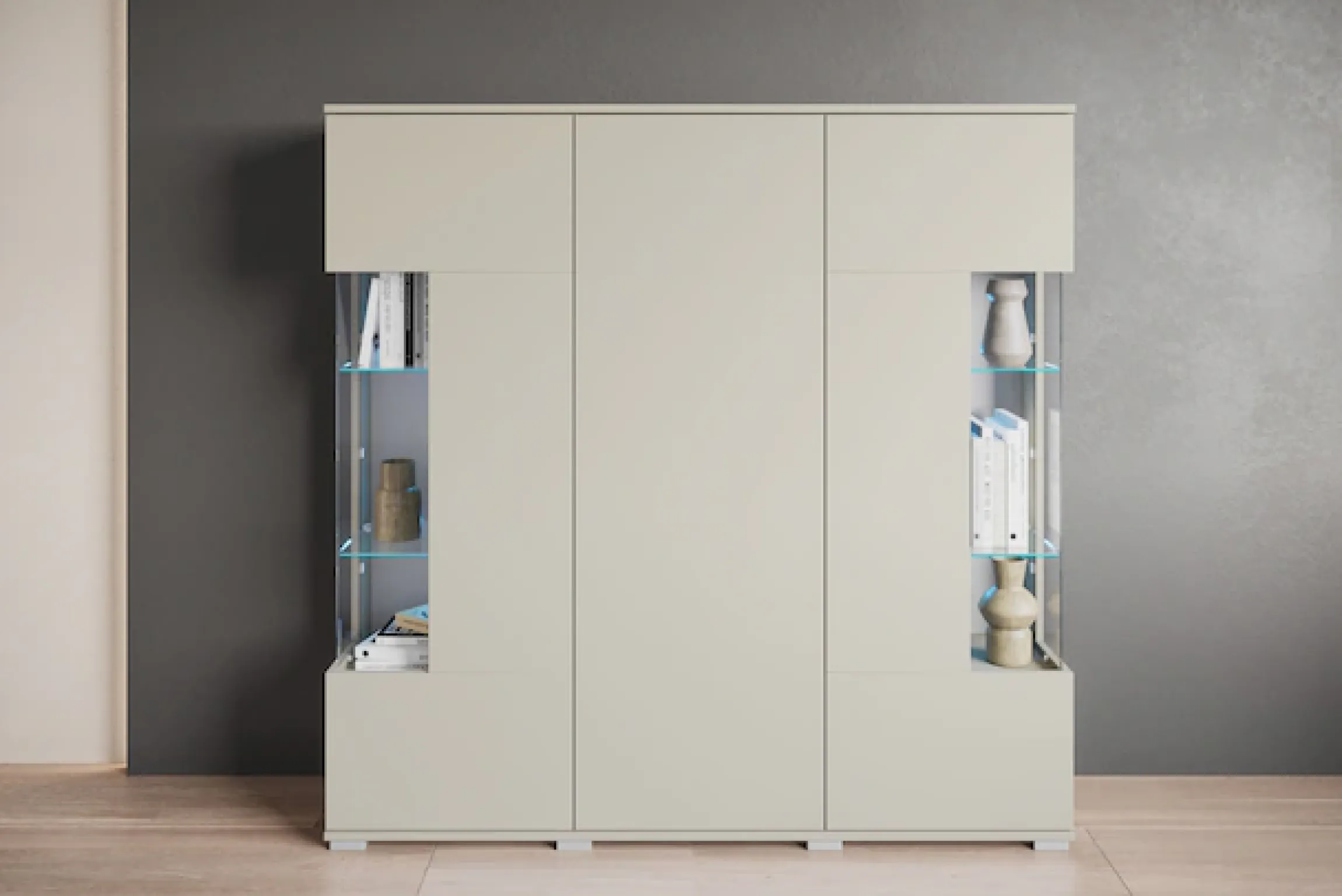 OTTO home Highboard »Kenia« 1 Stk. tlg. Modernes Highboard, mit Glastüren, Breite 135 cm