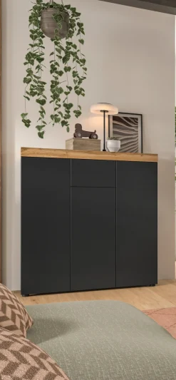 OTTO home Highboard »MAMBO, TOPSELLER!, Breite 105cm, 3 Türen, 1 Schubkasten, 9 Fächer« 1 Stk. tlg. Kommode, Sideboard, Wohnzimmer, Schlafzimmer