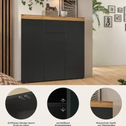 OTTO home Highboard »MAMBO, TOPSELLER!, Breite 105cm, 3 Türen, 1 Schubkasten, 9 Fächer« 1 Stk. tlg. Kommode, Sideboard, Wohnzimmer, Schlafzimmer