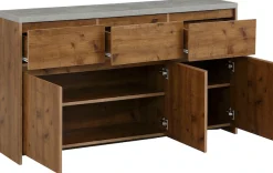 OTTO home Highboard »Maribo« Kommode im modernen Landhaus-Stil, mit Betontopplatte, Breite 140 cm
